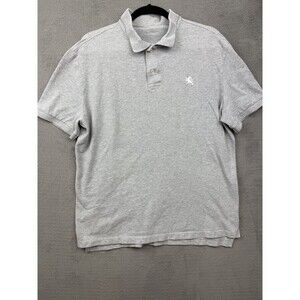 Express Polo Shirt Mens Large Gray Embroidered Logo Collared Short Sleeve